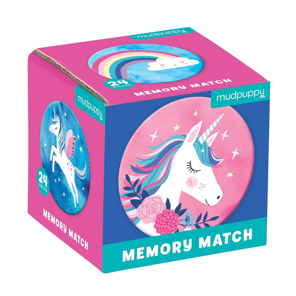 mudpuppy mini memory match game unicorn magic