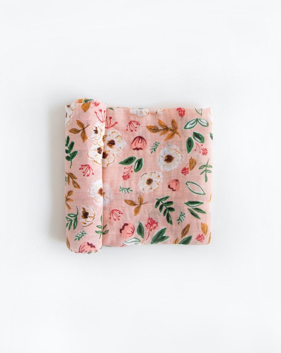 Little Unicorn Cotton Muslin Swaddle (Vintage Floral)