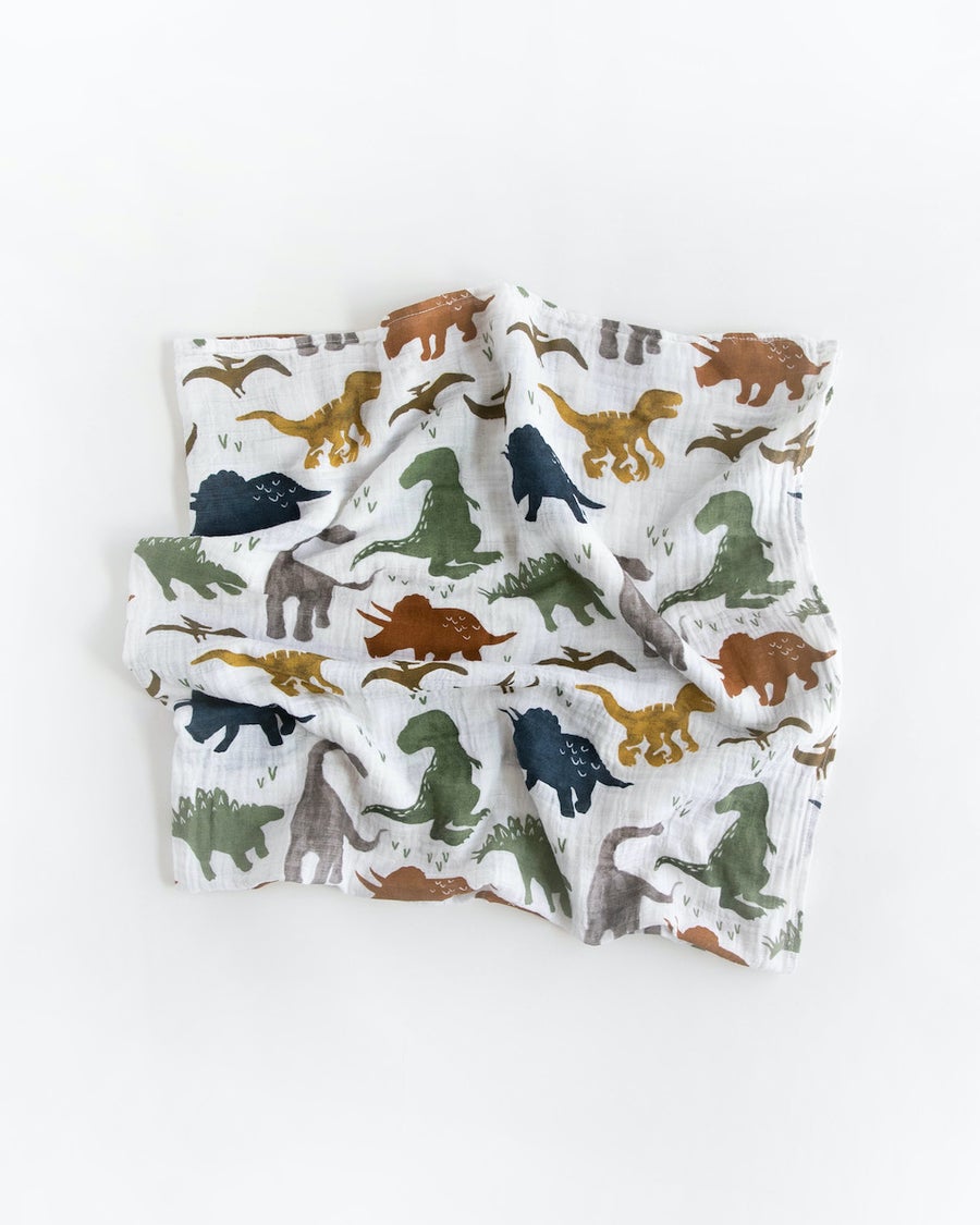 Little Unicorn Cotton Muslin Swaddle (Dino Friends)