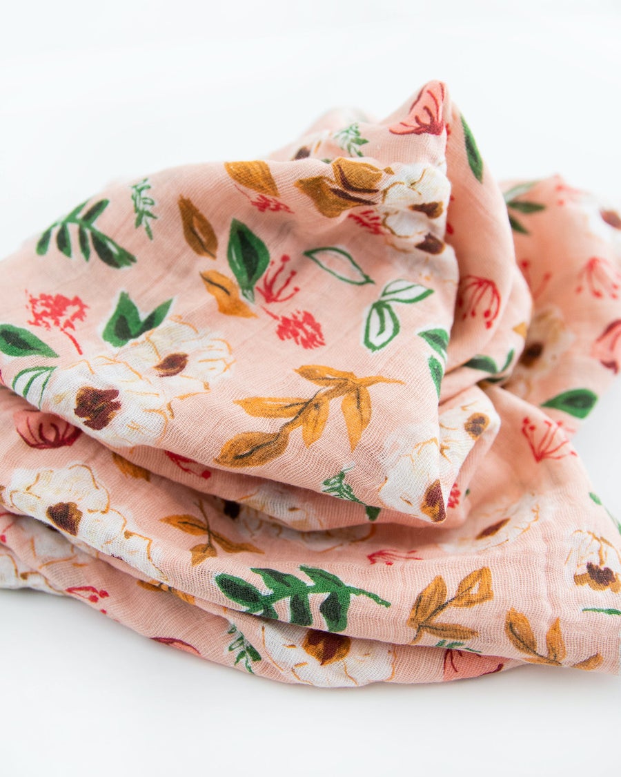 Little Unicorn Cotton Muslin Swaddle (Vintage Floral)