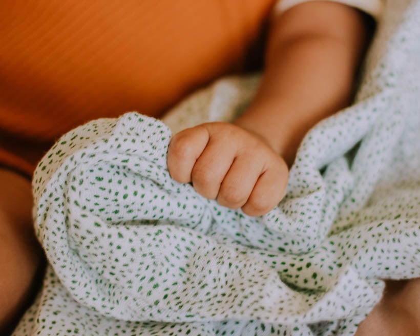 Little Unicorn Cotton Muslin Swaddle (Green Seed)