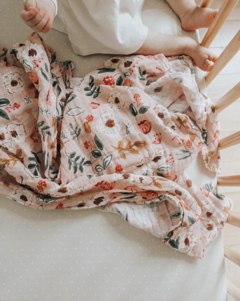 Little Unicorn Cotton Muslin Swaddle (Vintage Floral)