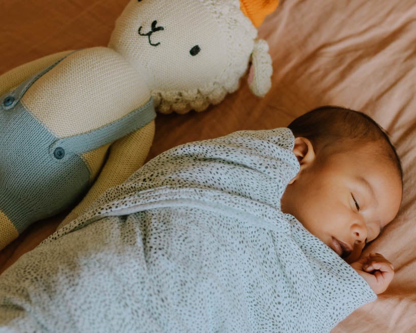 Little Unicorn Cotton Muslin Swaddle (Green Seed)