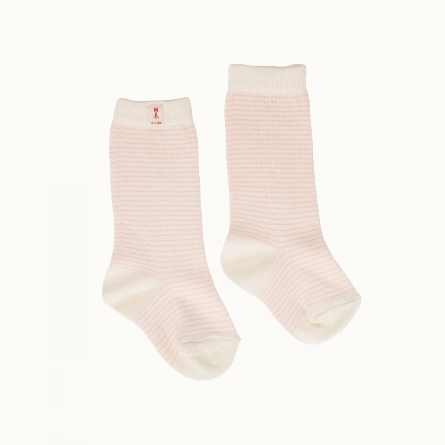 nature baby pink stripe socks