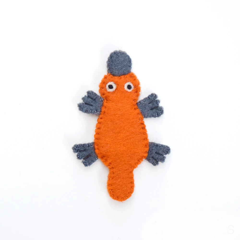 Tara Treasures Felt Platypus Finger Puppet