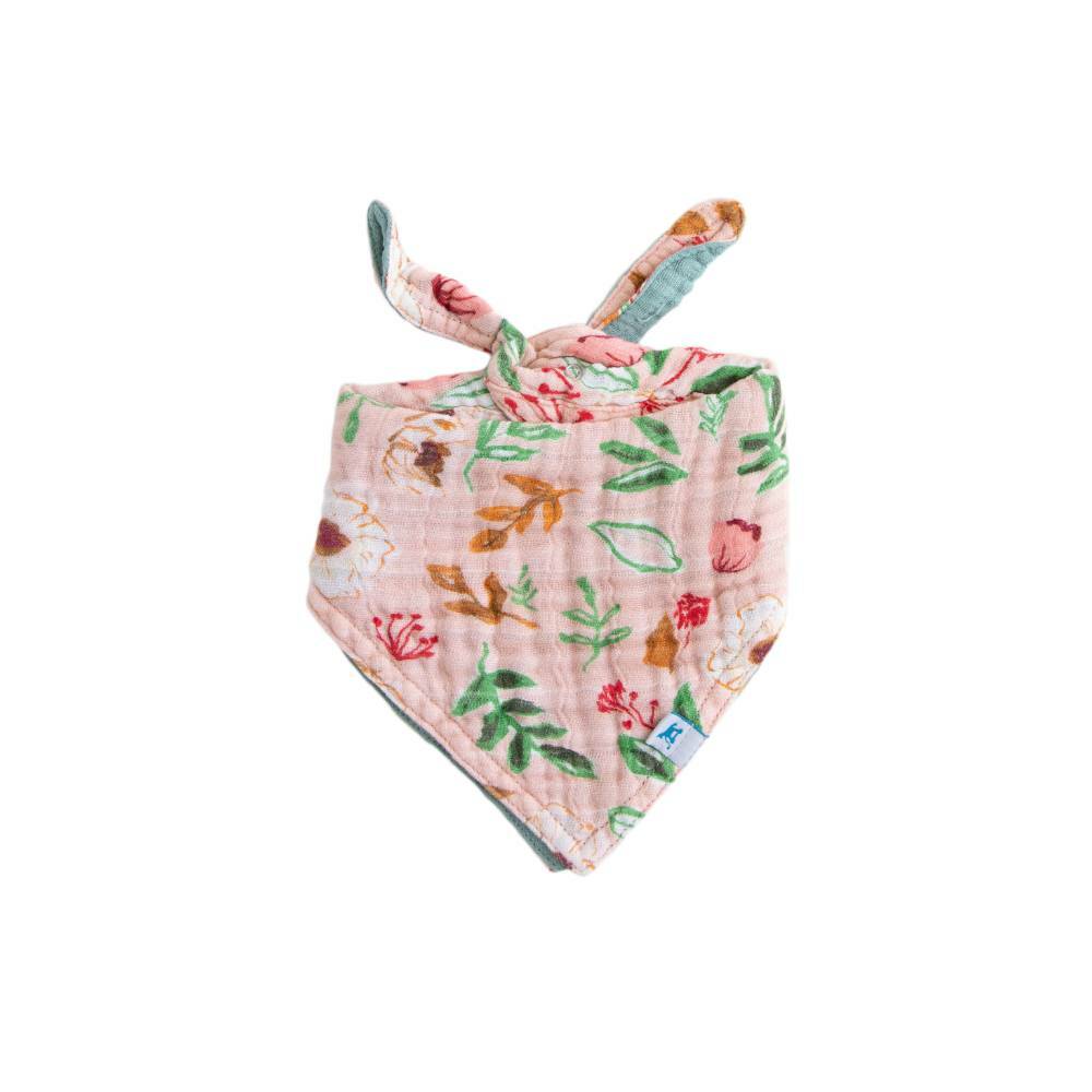 Little Unicorn Cotton Muslin Reversible Bandana Bib (Vintage Floral)