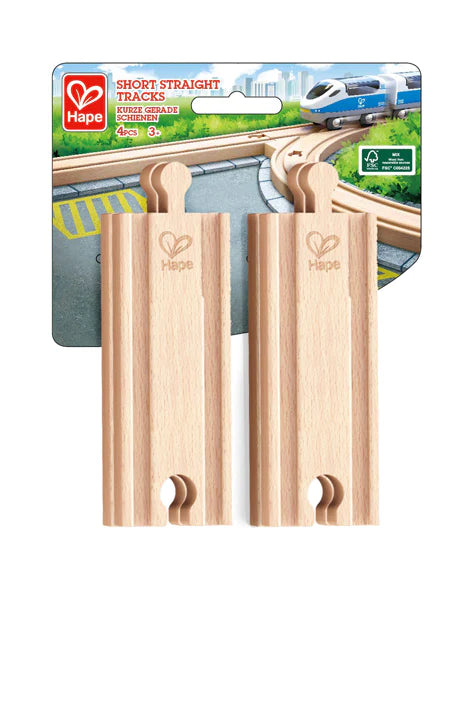 Hape Short Straight Tracks (4pc)