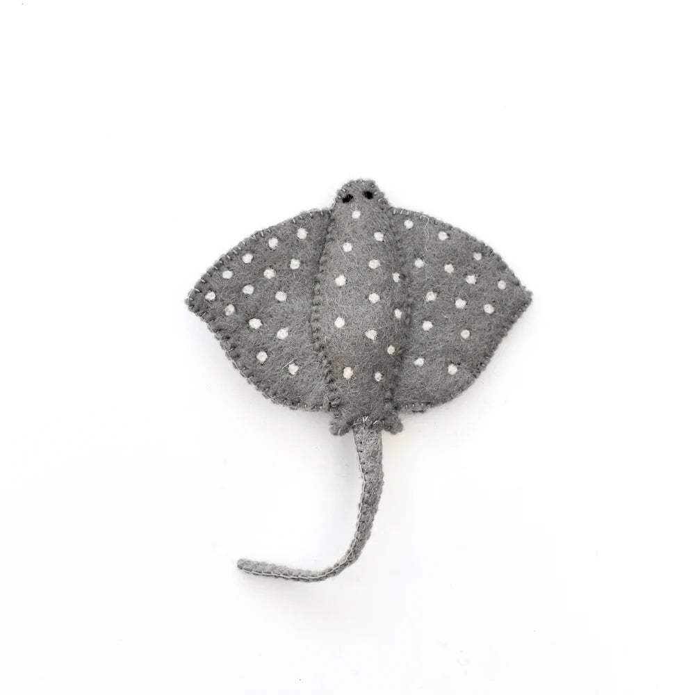 Taras Treasures Felt Spotted Eagle Ray Finger Puppet
