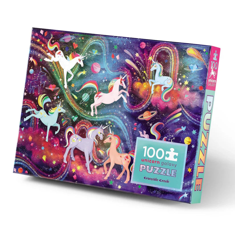 Croc Creek 100 Pce Holographic Puzzle (Unicorn Galaxy)