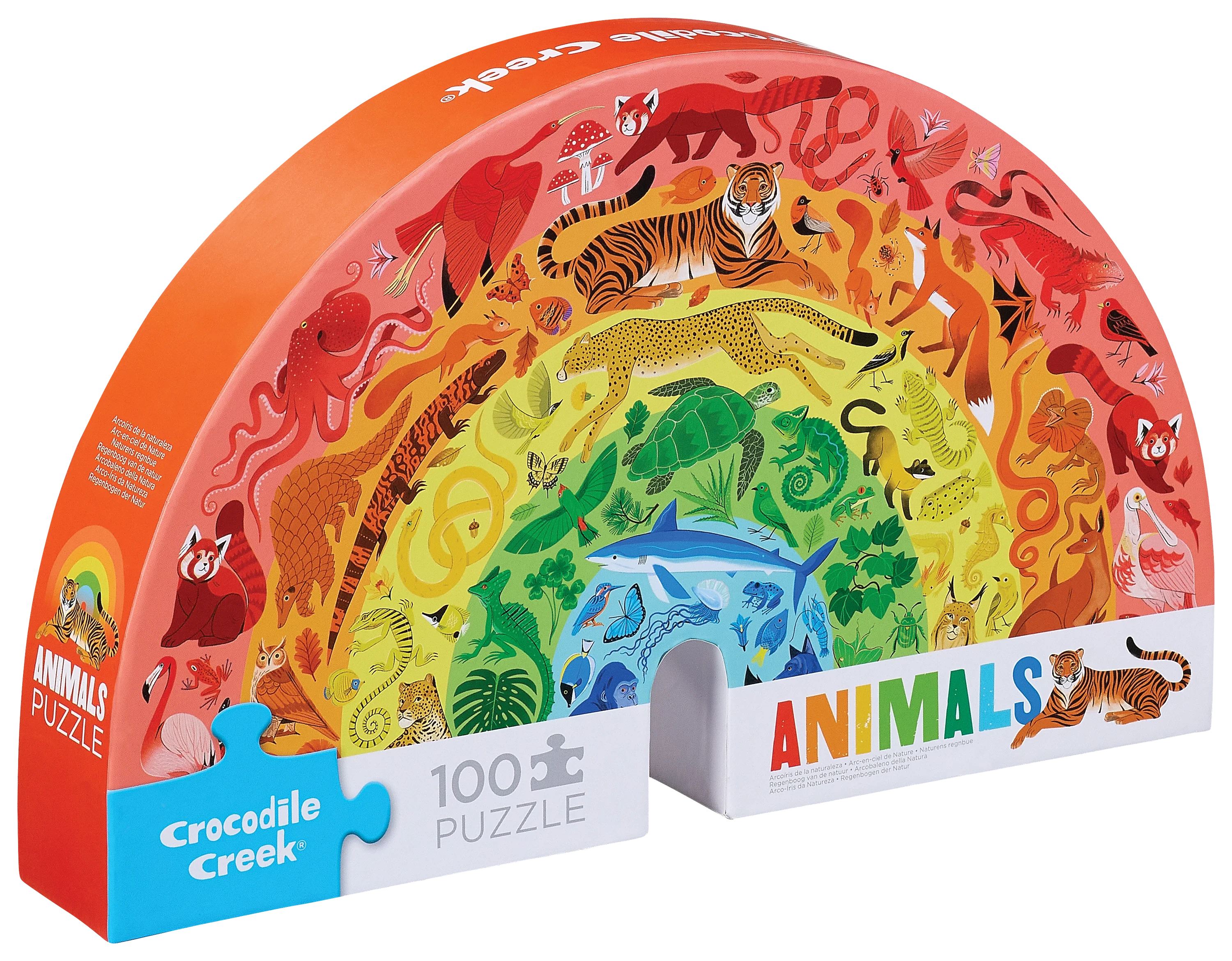 Crocodile Creek 100 Pce Puzzle (Rainbow Animals)