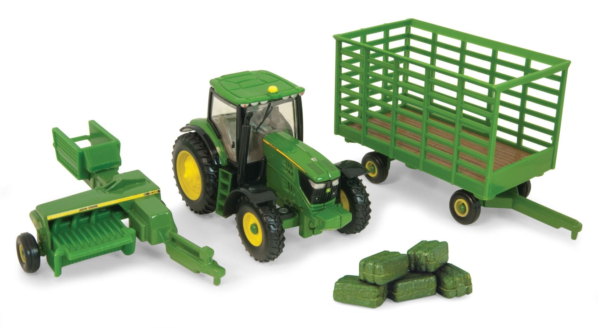 John Deere Tractor With Square Baler