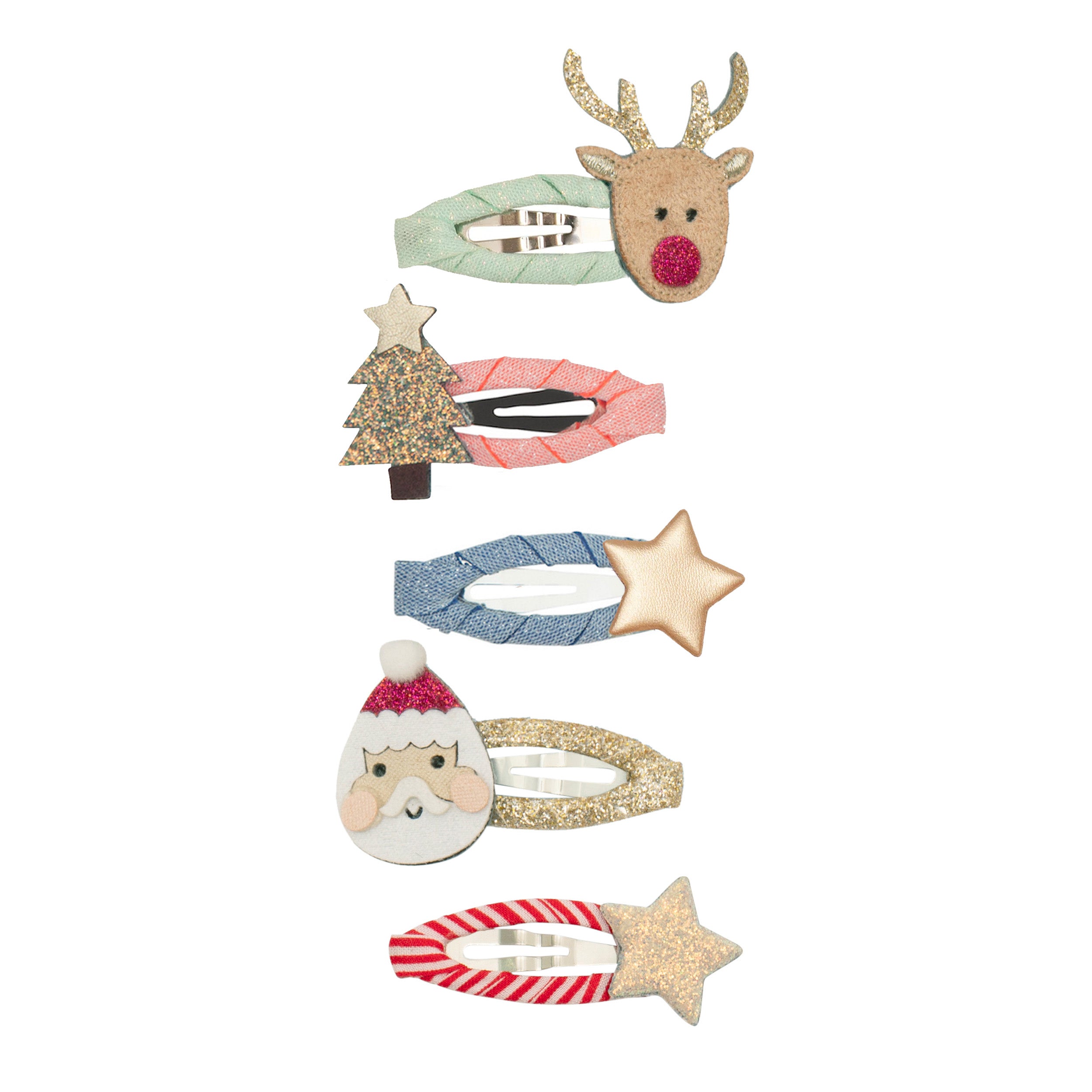 Mimi & Lula Santa & Rudolph Mini Clic Clac Clips Set
