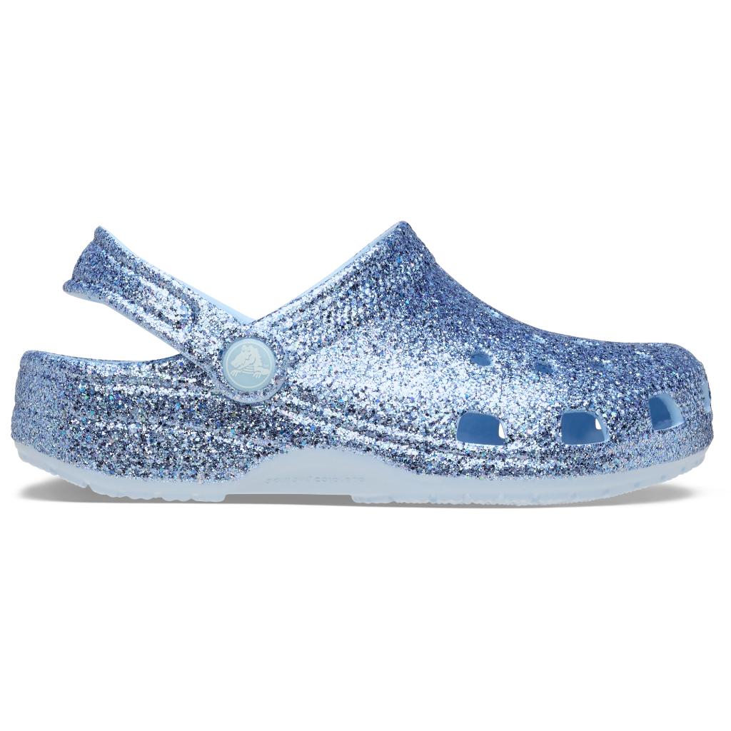 Crocs Classic Chunky Glitter Clog Toddlers (Blue Frost)