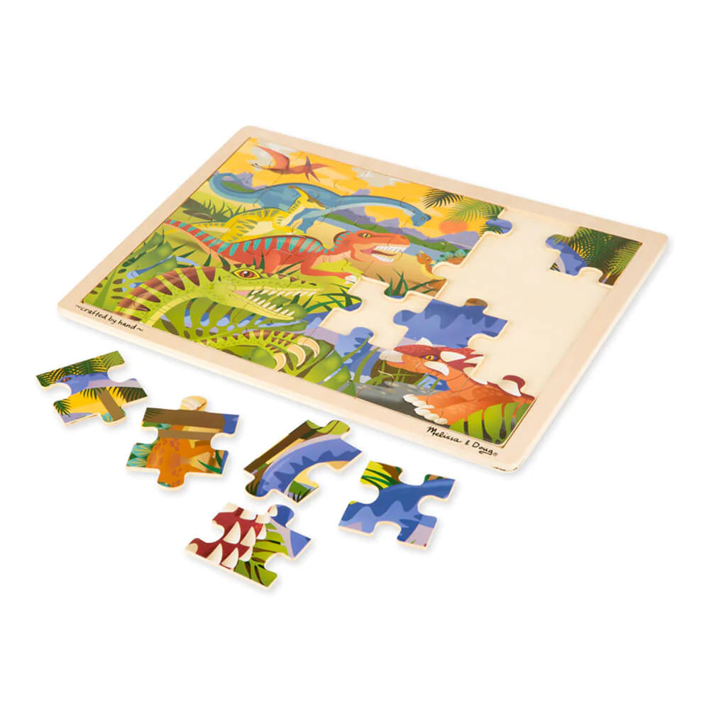 M&D Wooden Puzzle 24pce (Dinosaurs)