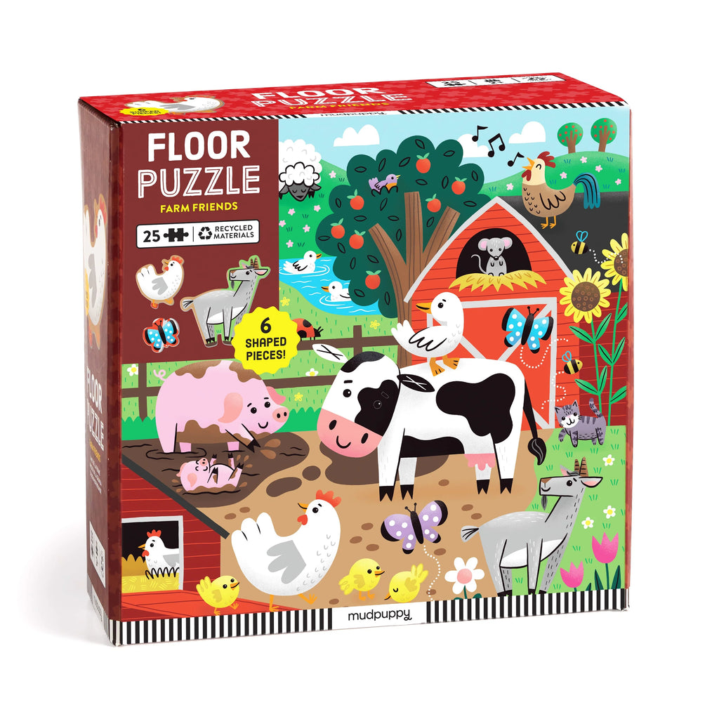 Mudpuppy 25 Piece Floor Puzzle (Farm Friends)