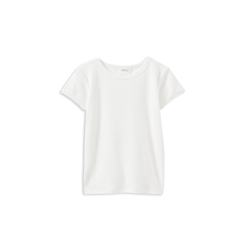 Milky White Rib Tee
