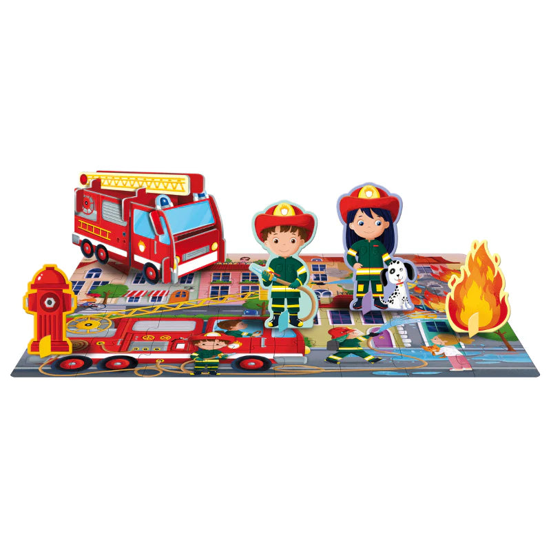 Sassi 3D Puzzle & Book Set (Firefighters)