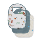 Little Unicorn Cotton Muslin Classic Bib 3 Pack (Farmyard)
