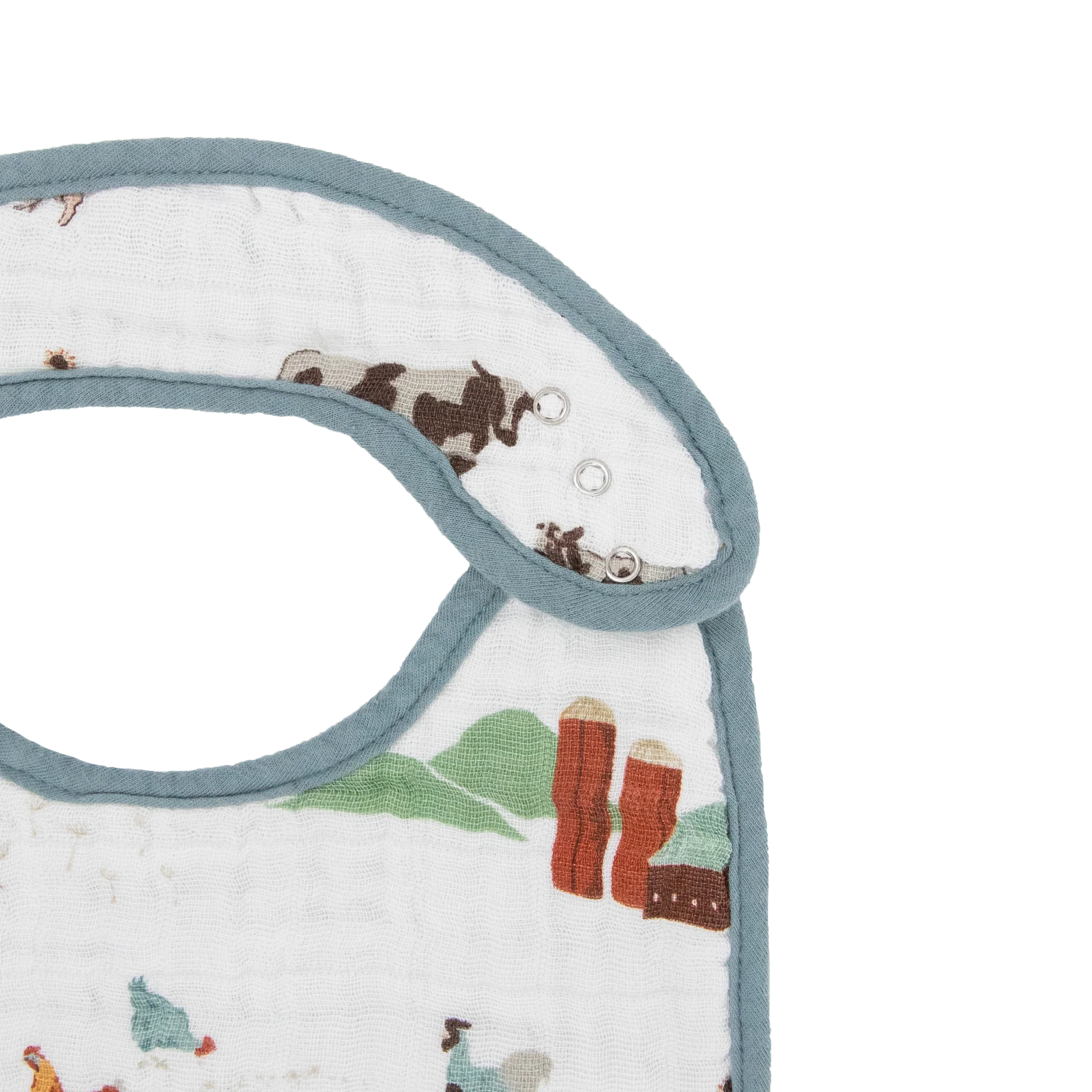 Little Unicorn Cotton Muslin Classic Bib 3 Pack (Farmyard)