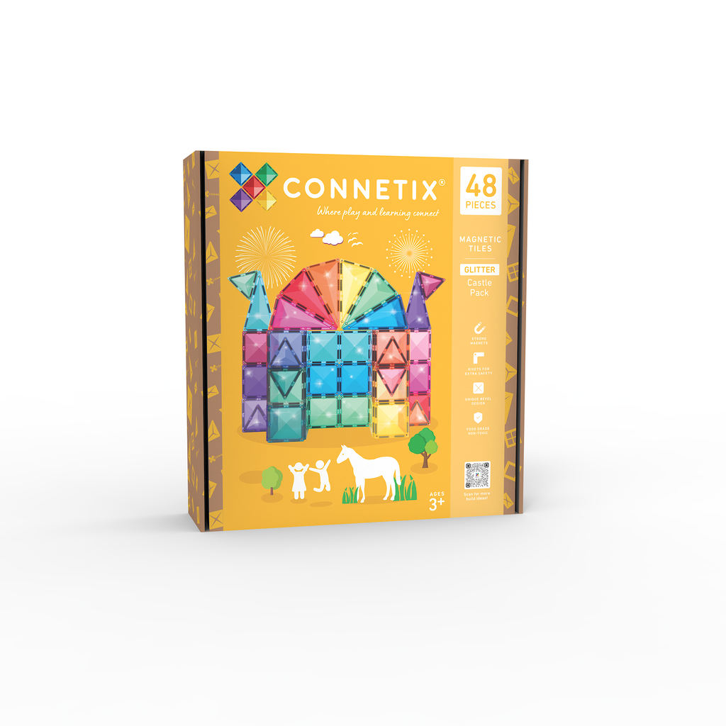 CONNETIX Tiles 48 Piece Glitter Castle Pack