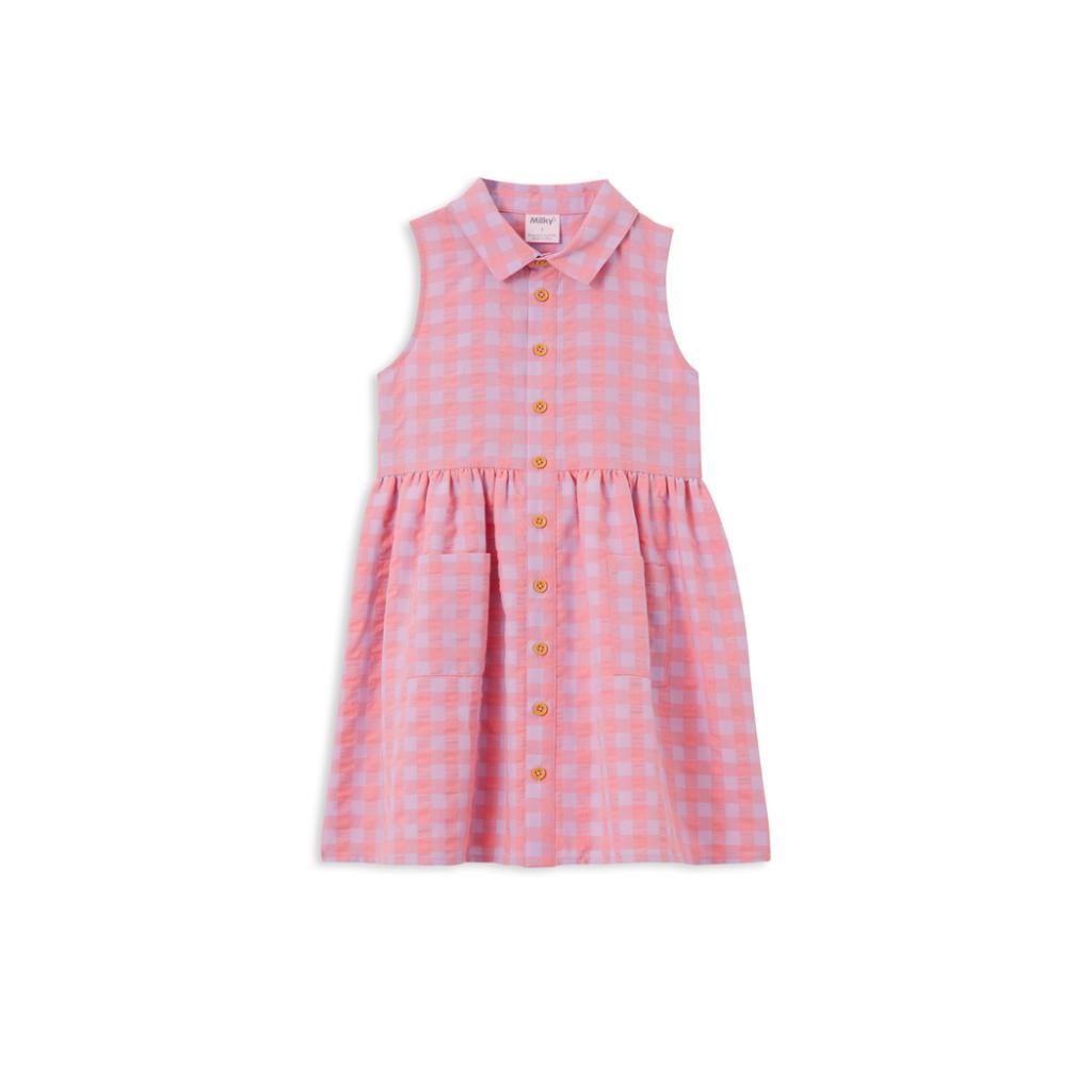 Milky Check Dress