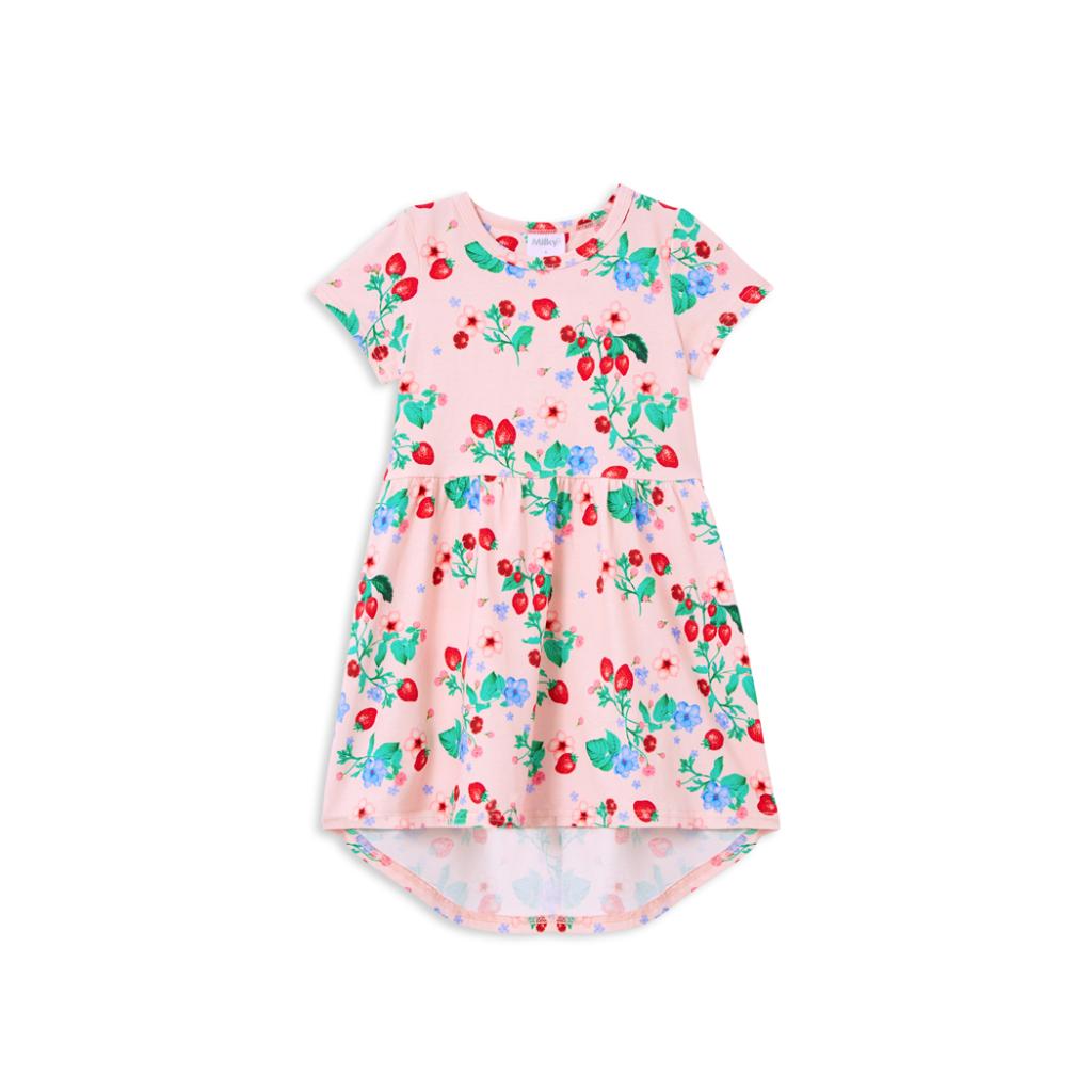 Milky Very Berry Hi- Lo Dress