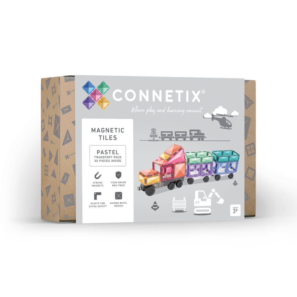 Connetix Tiles 50 Piece Transport Pack (Pastel)