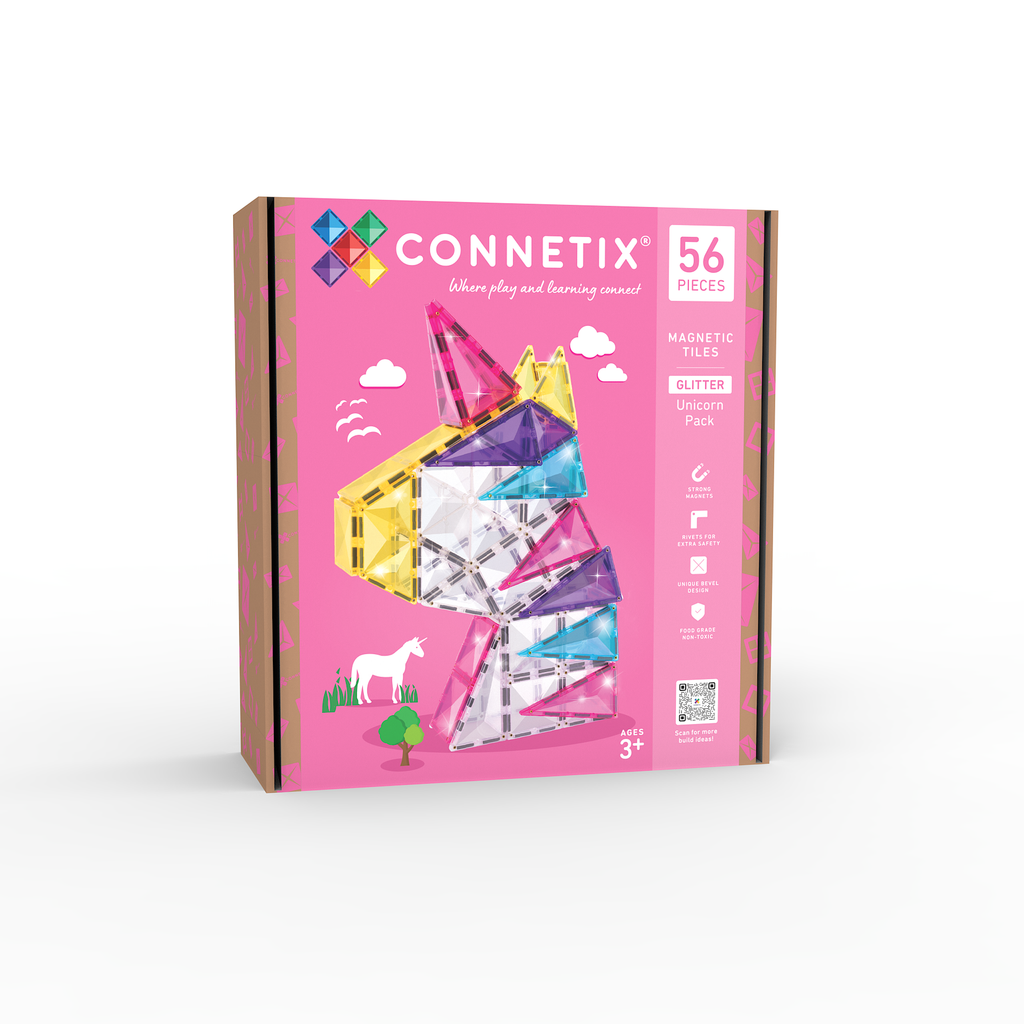 CONNETIX Tiles 56 Piece Glitter Unicorn Pack
