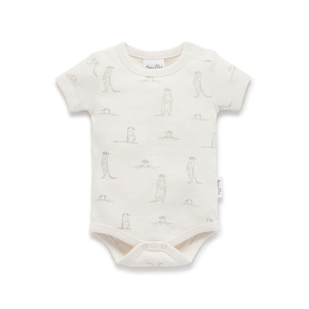 A&O Meerkat Rib  AOP Onesie