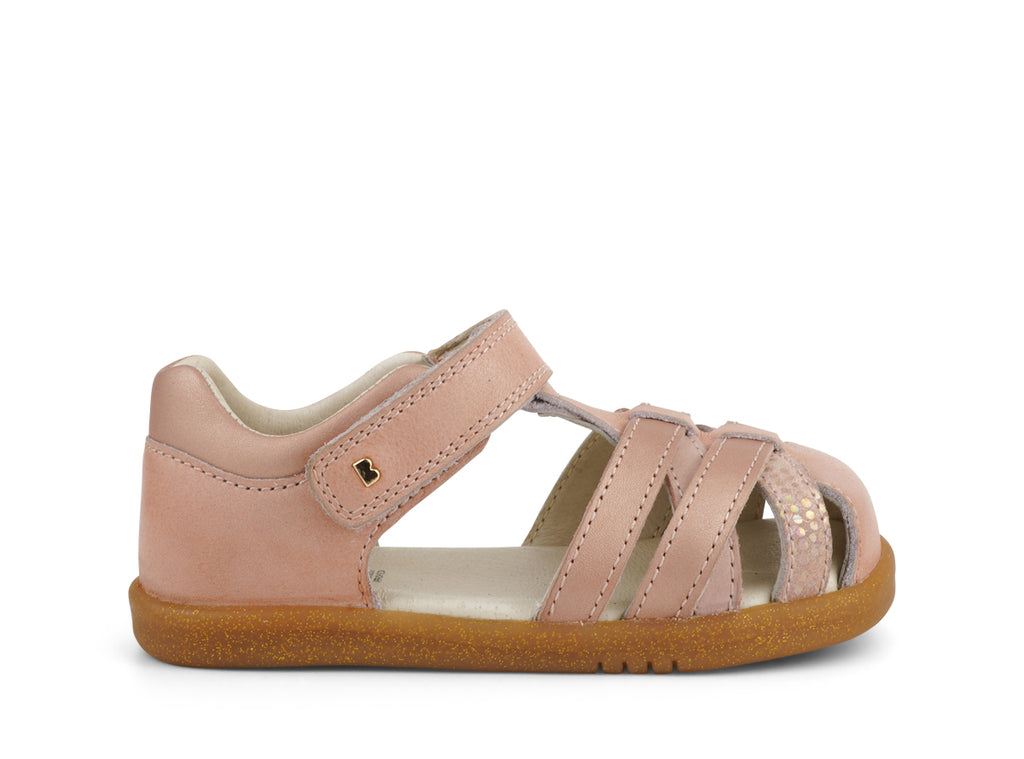 Bobux I Walk Cross Jump Sandal (Dusk Pearl + Rose Gold)