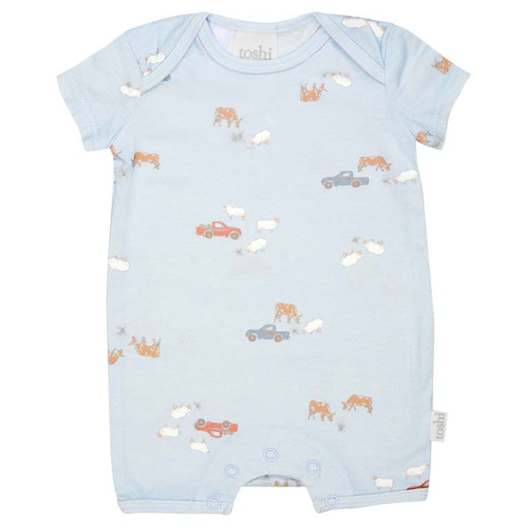 Toshi Baby S/S Onesie (Sheep Station)