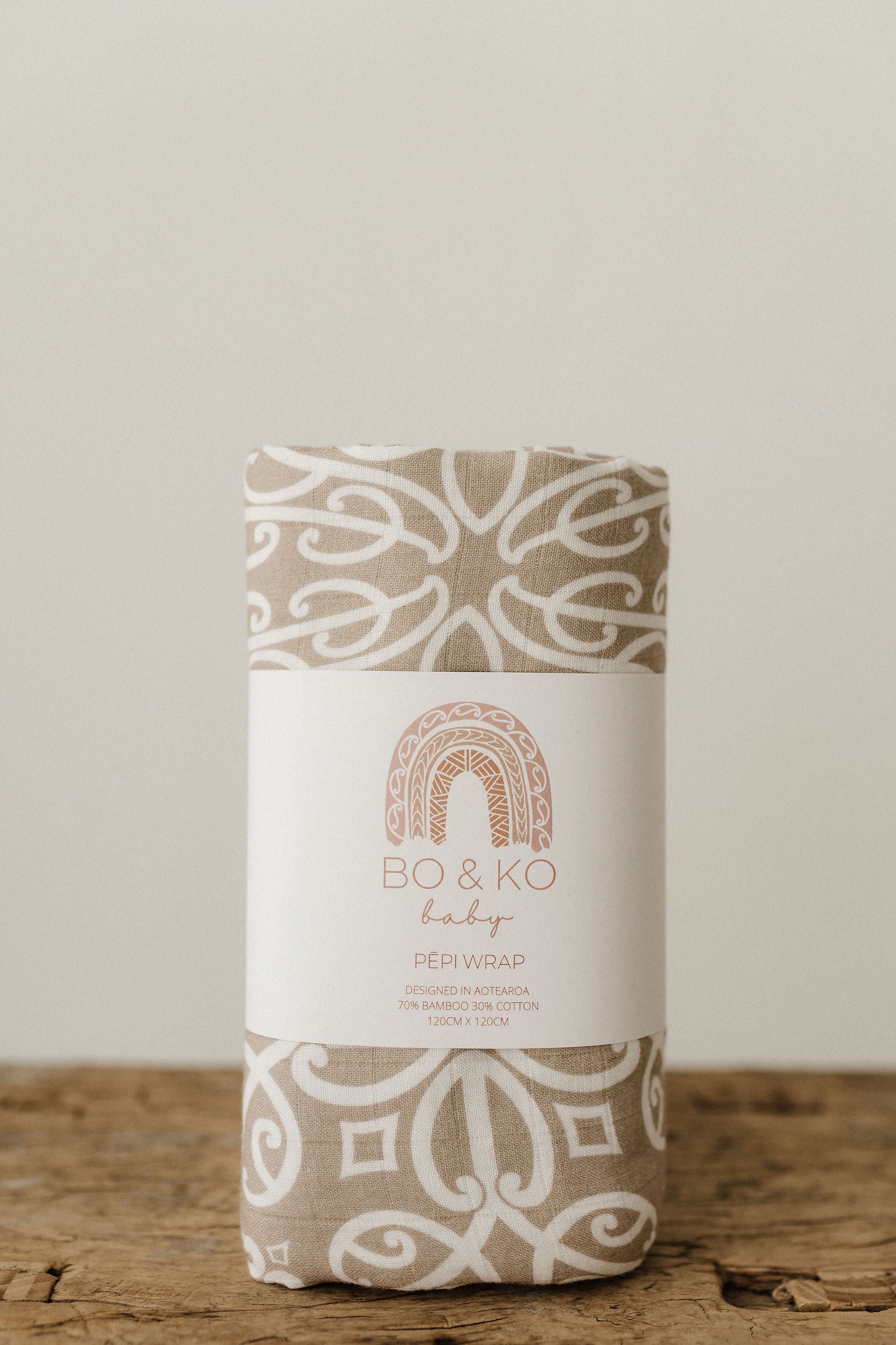 Bo & Ko Baby Koru Pepi Wrap (Mocha)
