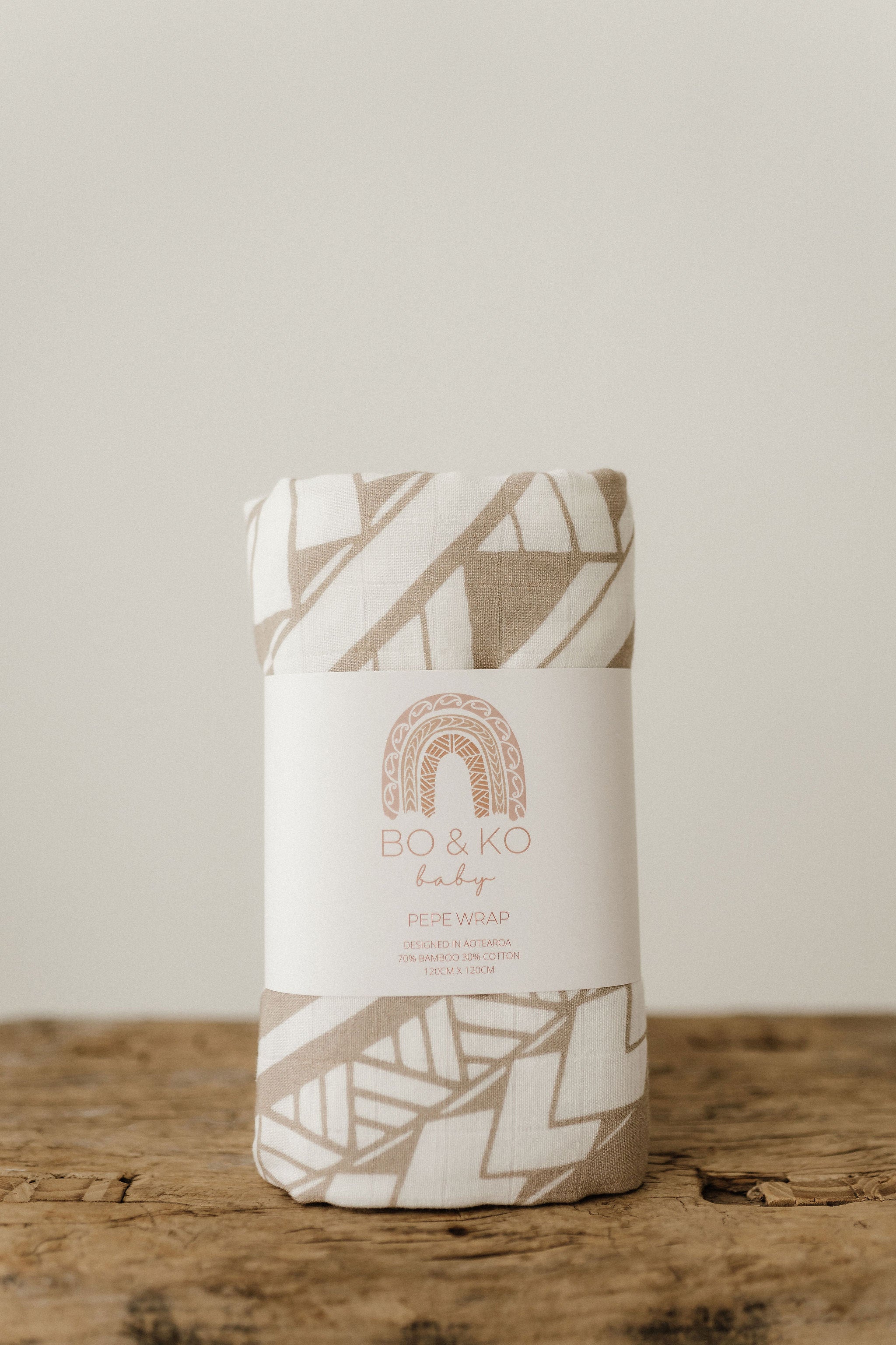 Bo & Ko Baby Polynesian Pepe Wrap (Mocha)
