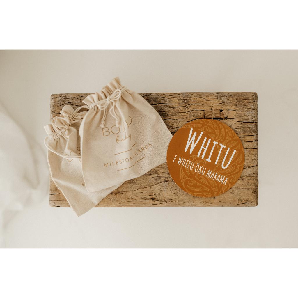 Bo & Ko Baby Te Reo Maori Milestone Cards (Karaka)