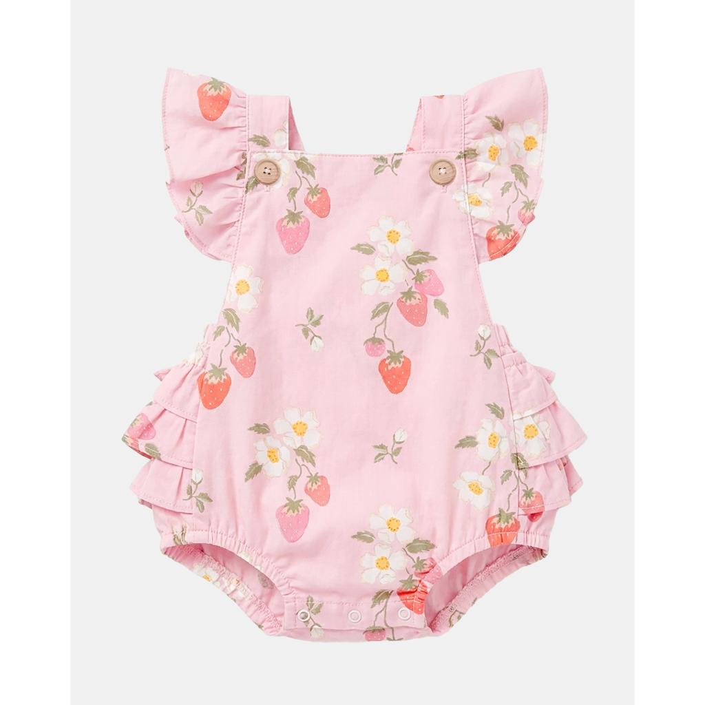 Toshi Baby Romper Strawberry Fields (Blossom)