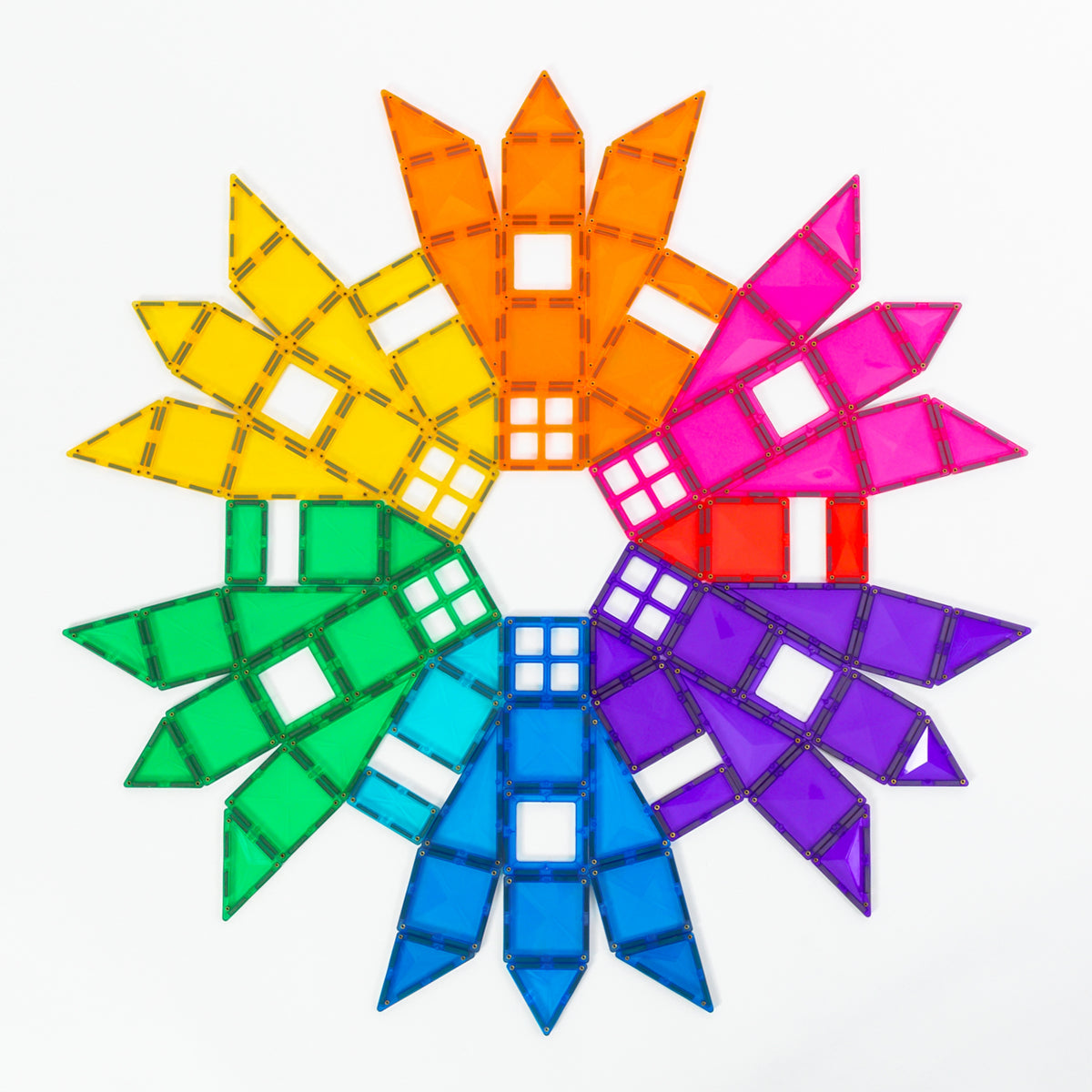 CONNETIX Magnetic Tiles Mega Pack 202 Pieces (Bright)
