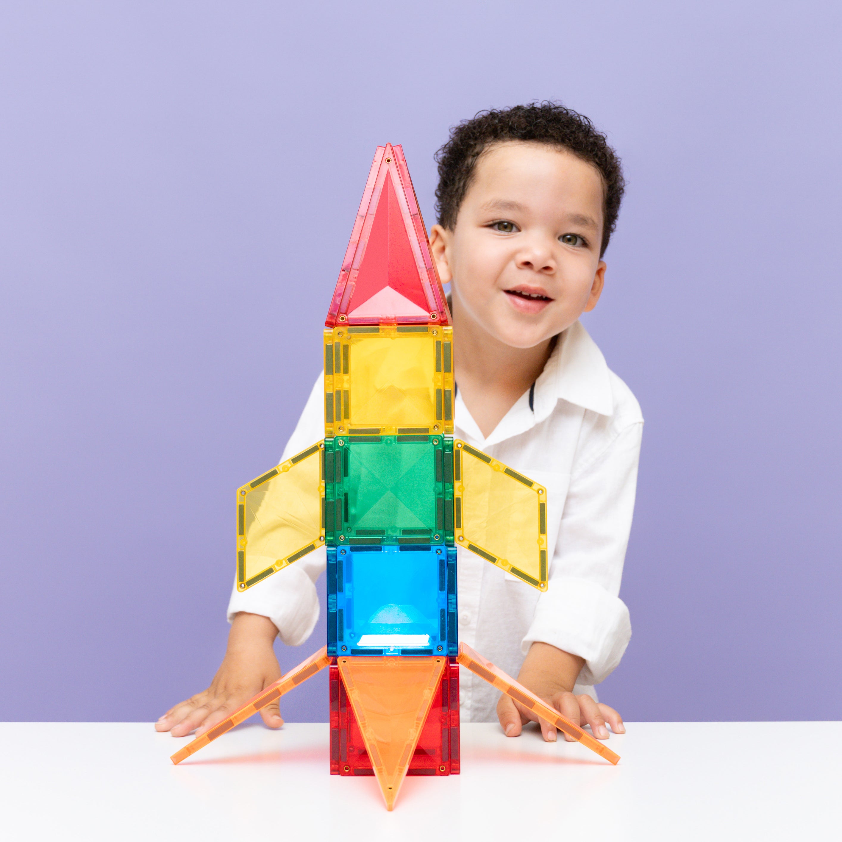 CONNETIX Magnetic Tiles 30 Piece Light Rocket Pack