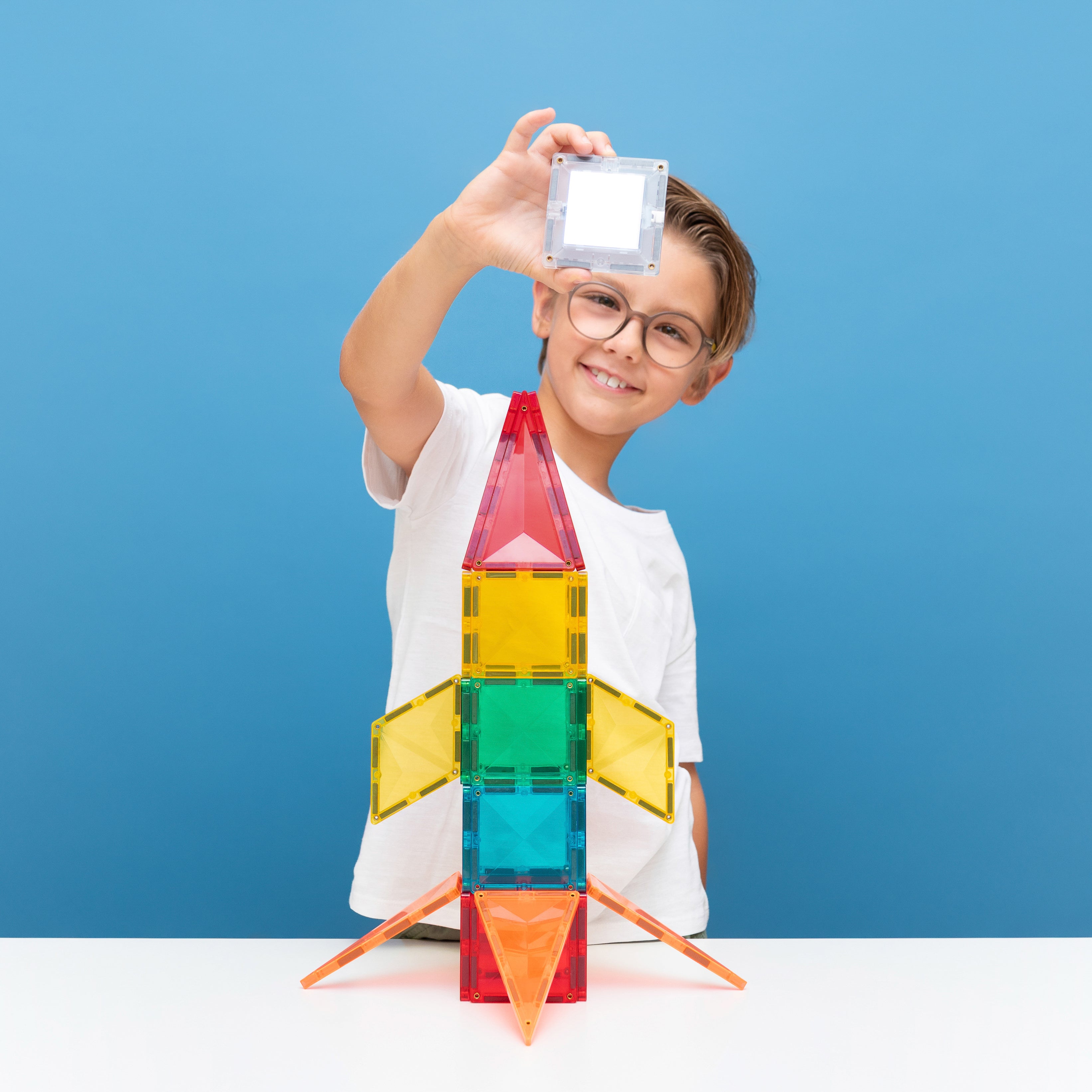 CONNETIX Magnetic Tiles 30 Piece Light Rocket Pack