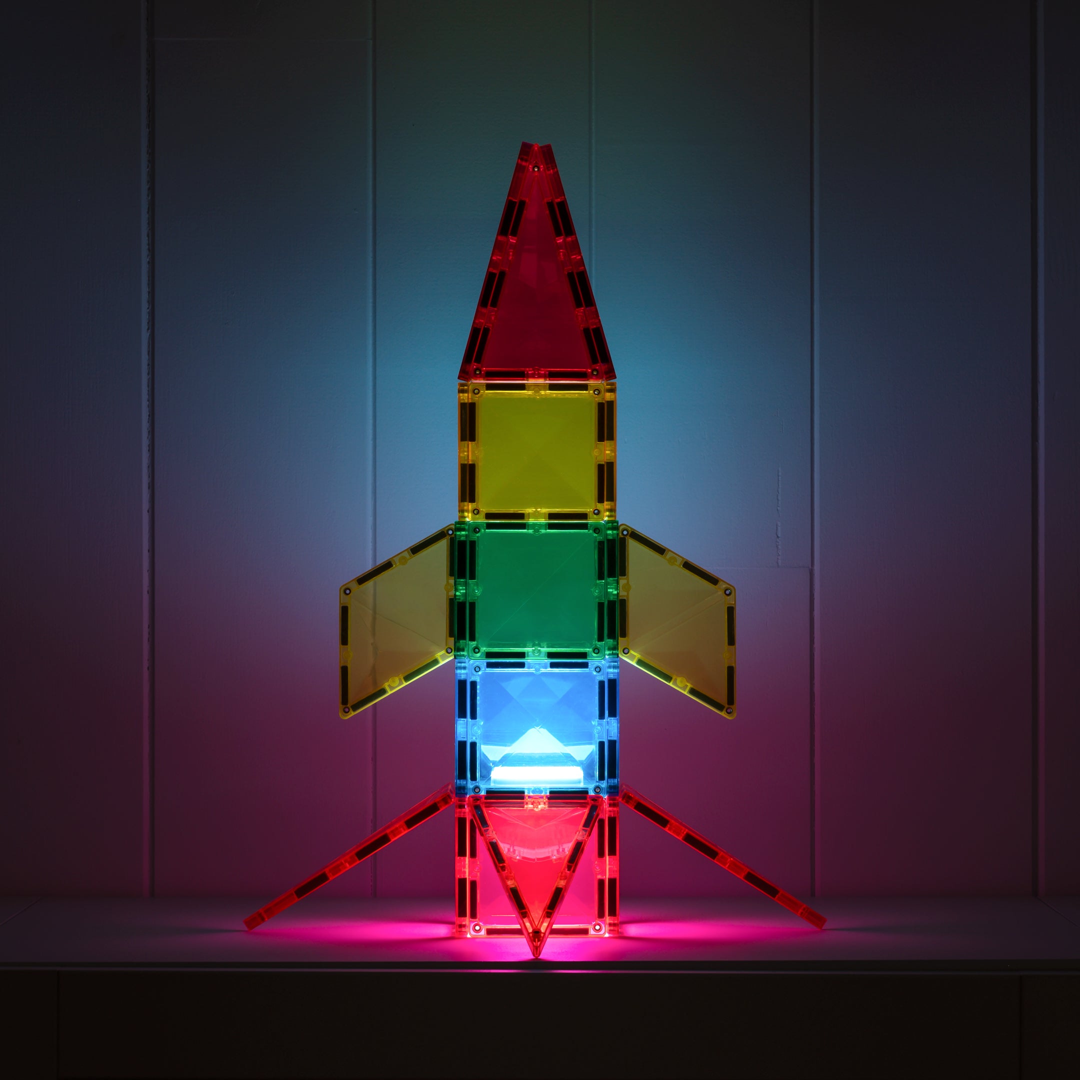 CONNETIX Magnetic Tiles 30 Piece Light Rocket Pack