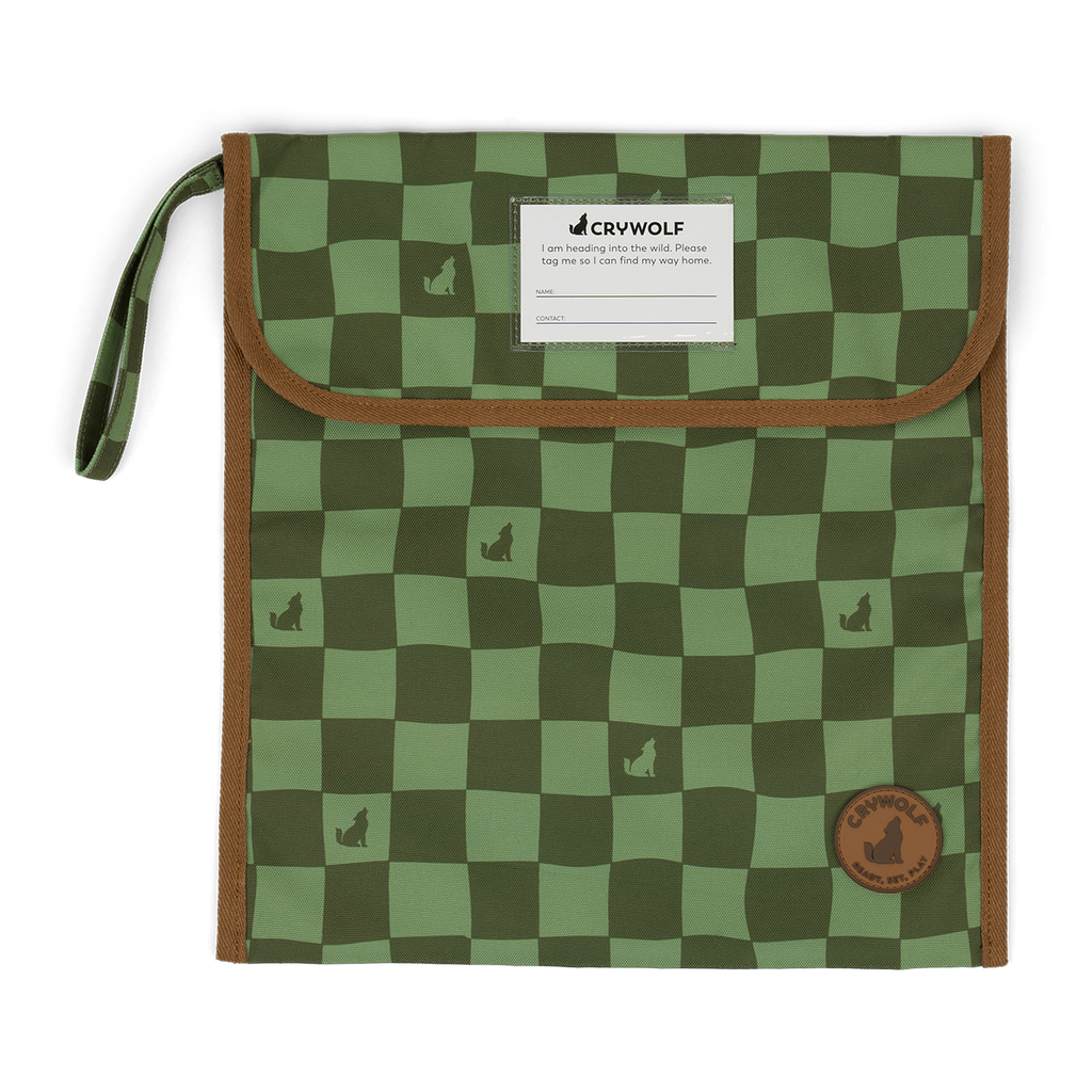 Crywolf Book Bag (Green Check)