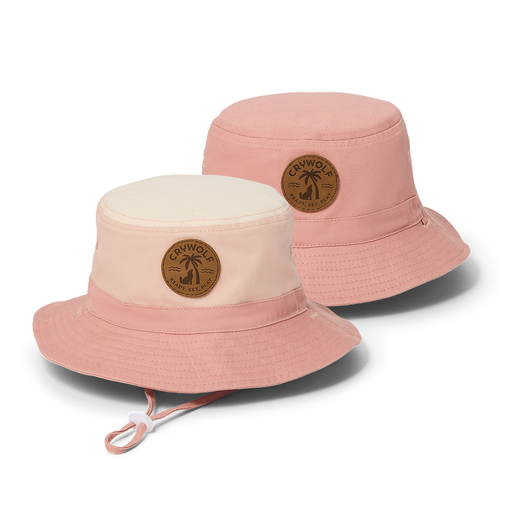 Crywolf Reversible Bucket Hat (Blush Colourblock)