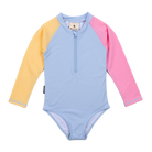 Crywolf Long Sleeve Swimsuit (Pop Colourblock)