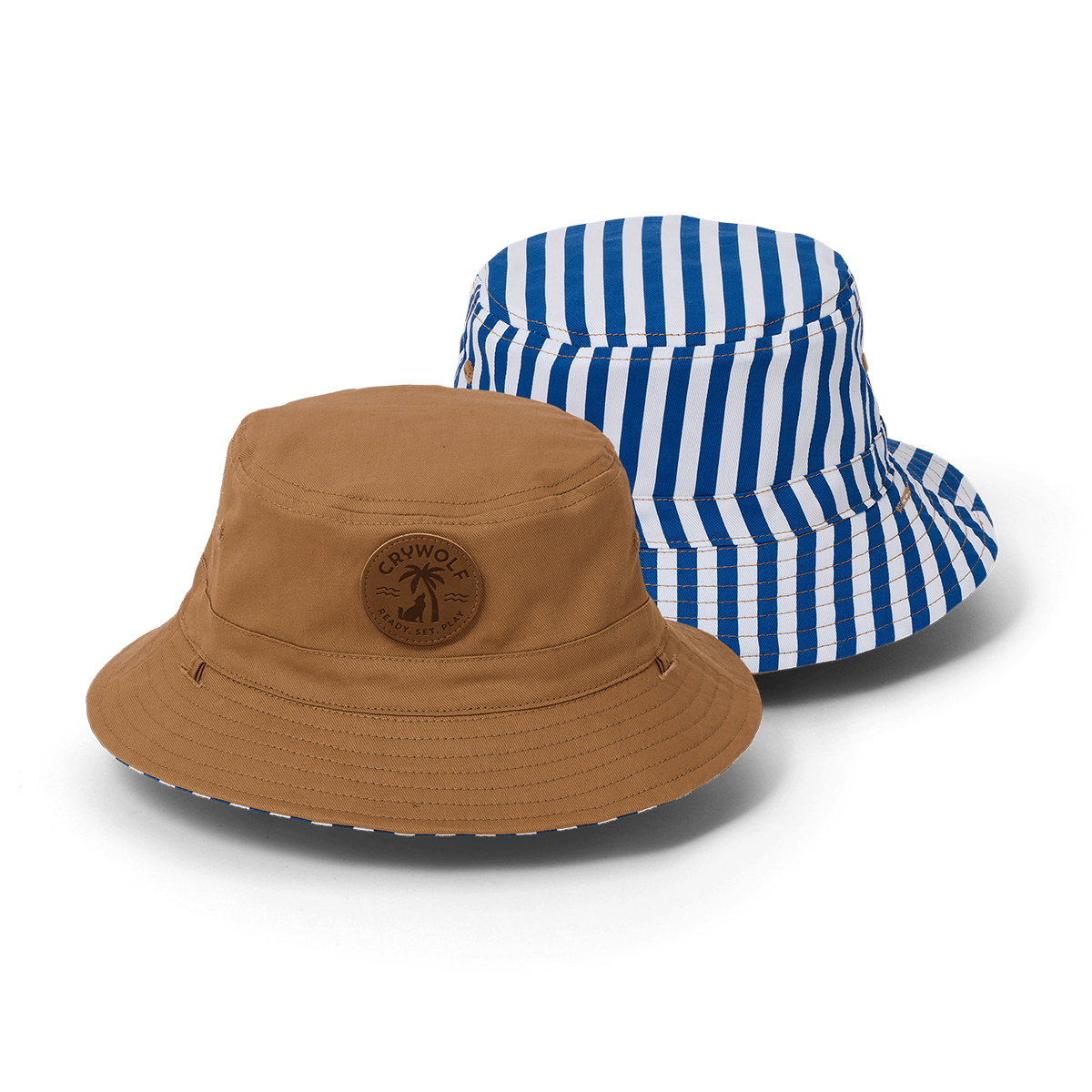 Crywolf Reversible Bucket Hat (Deep Sea Stripe)