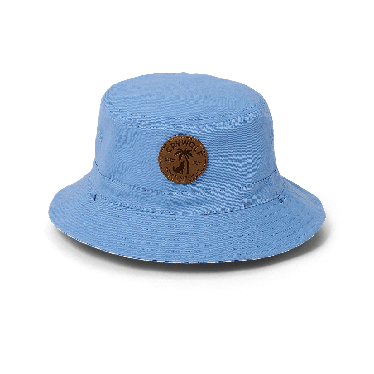 Crywolf Reversible Bucket Hat (Sky Blue Stripe)