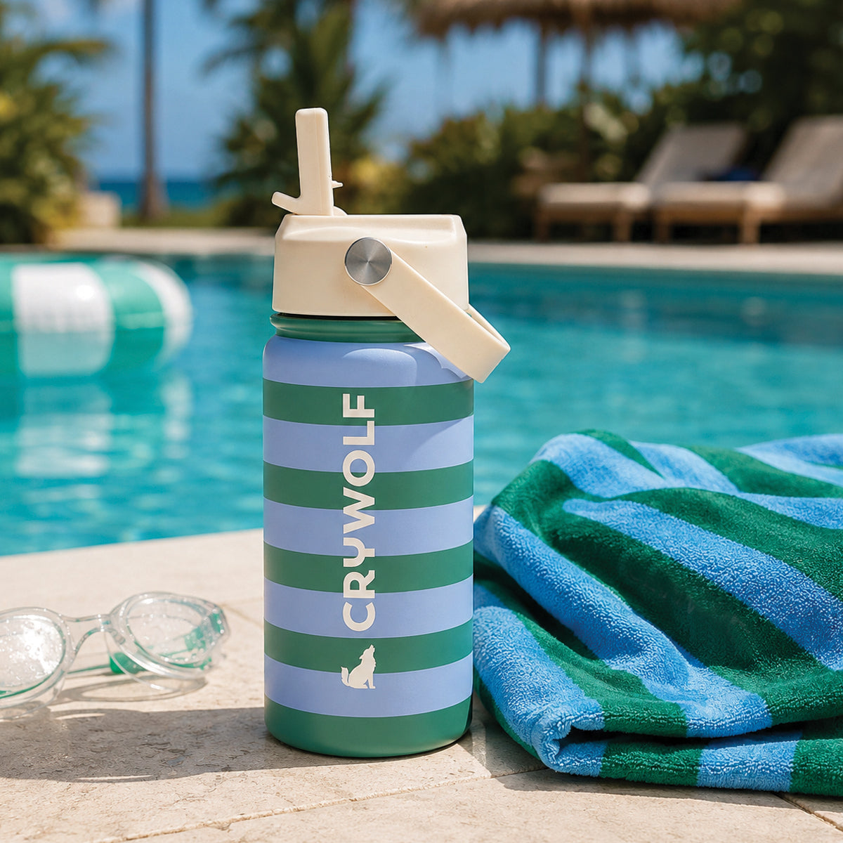 Crywolf Drink Bottle 400ml (Deck Stripe)