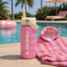 Crywolf Drink Bottle 400ml (Flamingo Stripe)