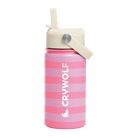 Crywolf Drink Bottle 400ml (Flamingo Stripe)