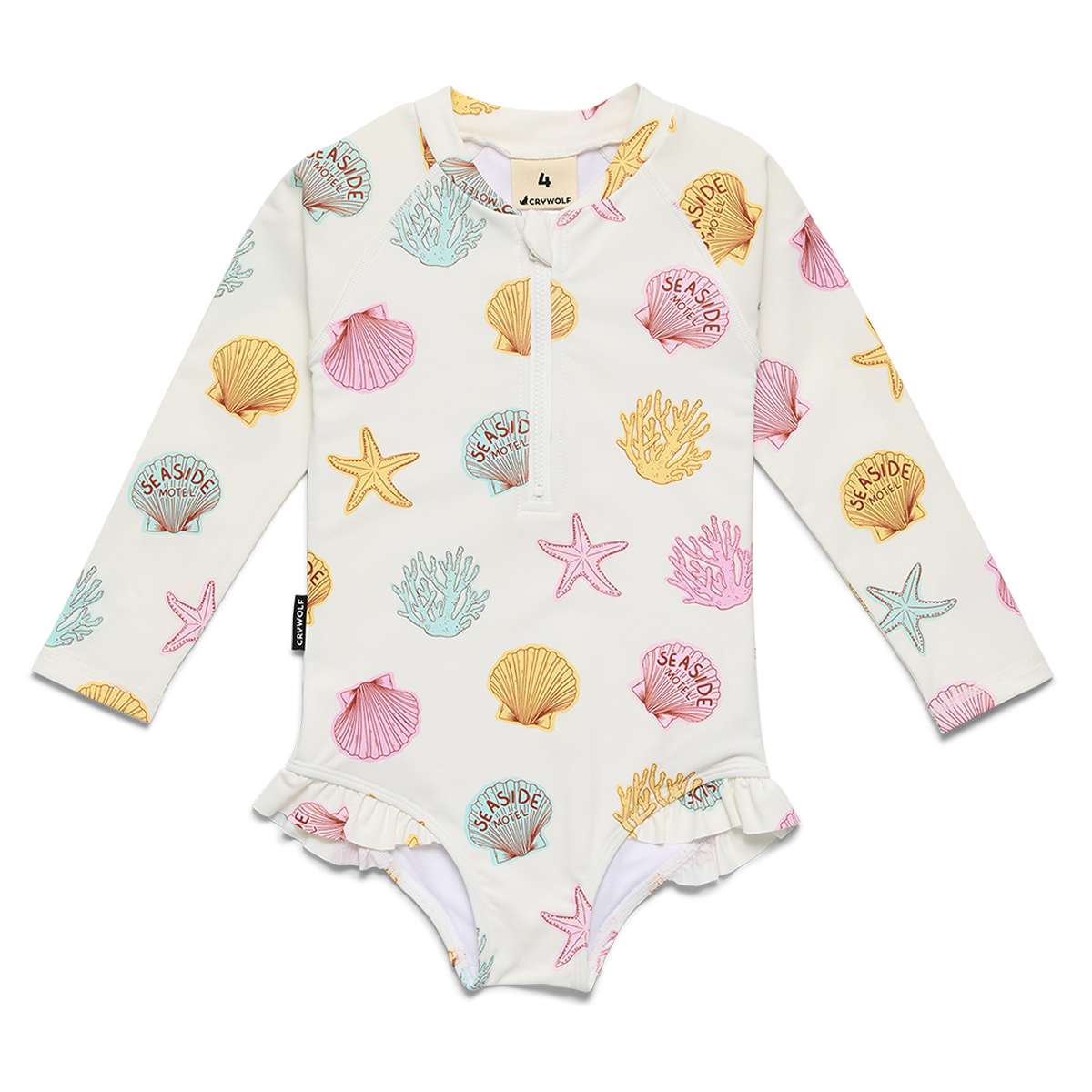 Crywolf Long Sleeve Swimsuit (Shell)