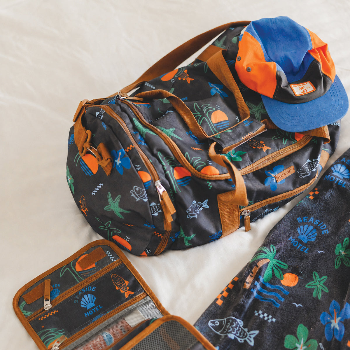 Crywolf Packable Duffel Bag (Seaside Motel)