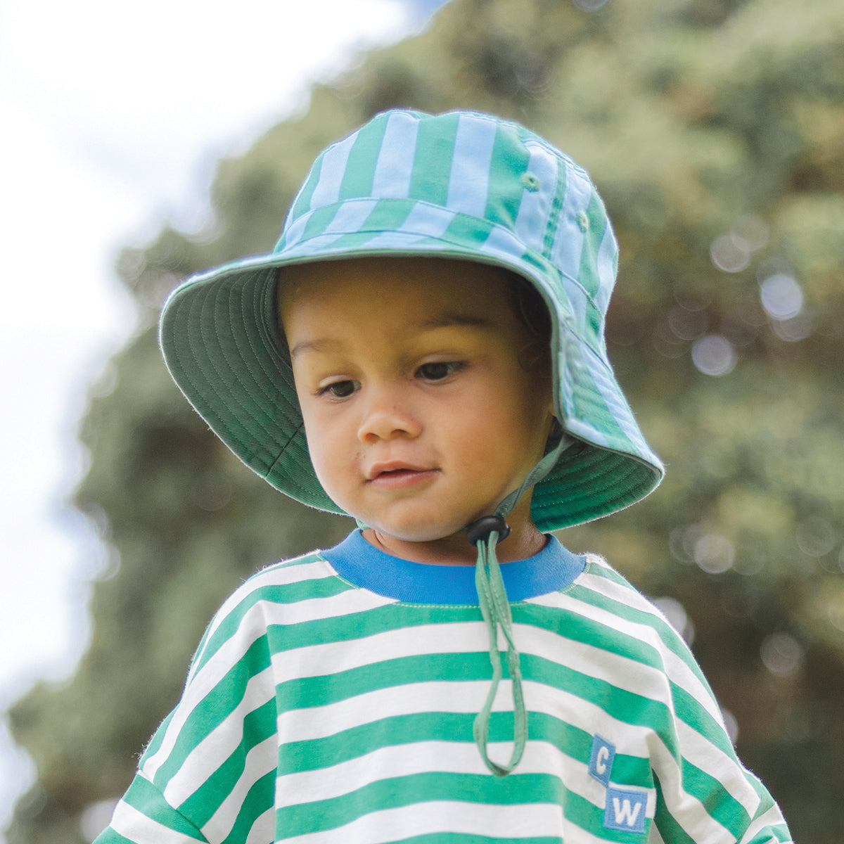Crywolf Reversible Bucket Hat (Deck Stripe)